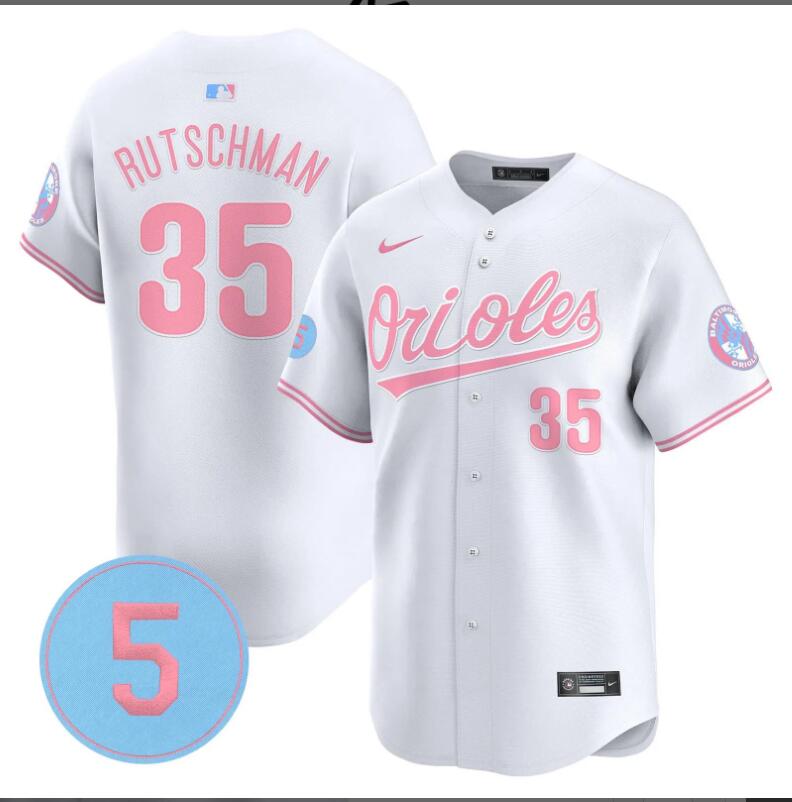 Men Baltimore Orioles #35 Rutschman white  2024 Nike MLB jersey